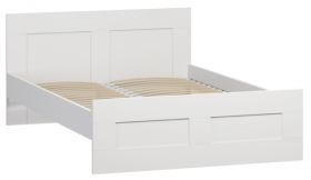 Кровать двухспальная Сириус 1600мм белый в Белом Яре - belyj-yar.katalogmebeli.com | фото 1