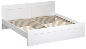 Кровать двухспальная Сириус 1800мм белый в Белом Яре - belyj-yar.katalogmebeli.com | фото