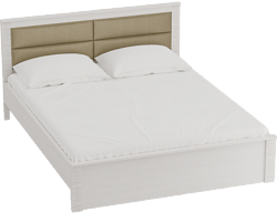 Кровать Элана 1200 с основанием Бодега белая в Белом Яре - belyj-yar.katalogmebeli.com | фото