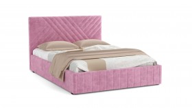 Кровать Гамма ш. 1400 (без основания для хранения) (велюр тенерифе розовый) в Белом Яре - belyj-yar.katalogmebeli.com | фото