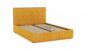 Кровать Гамма ш. 1400 (с основанием для хранения) (велюр тенерифе куркума) в Белом Яре - belyj-yar.katalogmebeli.com | фото 2