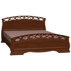 Кровать Грация-1 из массива сосны 1400*2000 Орех в Белом Яре - belyj-yar.katalogmebeli.com | фото 8