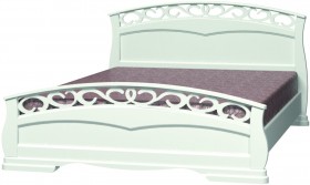 Кровать Грация-1 из массива сосны 1400*2000 Орех в Белом Яре - belyj-yar.katalogmebeli.com | фото 9