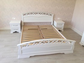 Кровать Грация-1 из массива сосны 1400*2000 Орех в Белом Яре - belyj-yar.katalogmebeli.com | фото 13