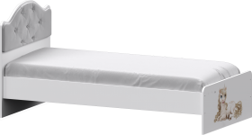 Кровать Каспер с мягкой спинкой и фотопечатью (800х1900) Белый в Белом Яре - belyj-yar.katalogmebeli.com | фото 1