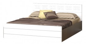 Кровать Корсика-1 1.6 (Венге/Белый глянец) в Белом Яре - belyj-yar.katalogmebeli.com | фото