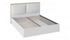 Кровать «Квадро» с мягкой обивкой тип 1 (Белая) в Белом Яре - belyj-yar.katalogmebeli.com | фото 1