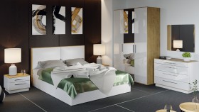 Кровать «Квадро» с мягкой обивкой тип 1 (Белая) в Белом Яре - belyj-yar.katalogmebeli.com | фото 3