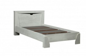 Кровать одинарная 33.07 с настилом "Лючия" (ш. 900)/(бетон пайн белый / венге / белый) в Белом Яре - belyj-yar.katalogmebeli.com | фото 2