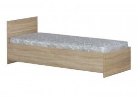 Кровать одинарная 800-2 без матраса (прямые спинки) Дуб Сонома в Белом Яре - belyj-yar.katalogmebeli.com | фото 1