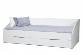 Кровать одинарная "Фея - 3" (симметричная) New/(белый / белый / ДВПО: белый) в Белом Яре - belyj-yar.katalogmebeli.com | фото 1