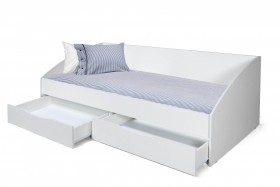 Кровать одинарная "Фея - 3" (симметричная) New/(белый / белый / ДВПО: белый) в Белом Яре - belyj-yar.katalogmebeli.com | фото 3