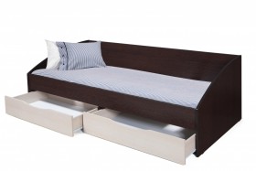 Кровать одинарная "Фея - 3" (симметричная) New (венге / вудлайн кремовый / ДВПО: белый) в Белом Яре - belyj-yar.katalogmebeli.com | фото 3