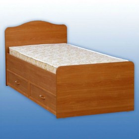 Кровать одинарная 800-2 без матраса (прямые спинки) Дуб Сонома в Белом Яре - belyj-yar.katalogmebeli.com | фото 2