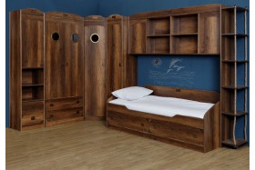 Кровать с 2-мя ящиками «Навигатор» (Дуб Каньон) в Белом Яре - belyj-yar.katalogmebeli.com | фото 10