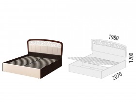Кровать с подъемным механизмом Катрин 92.22 в Белом Яре - belyj-yar.katalogmebeli.com | фото 1