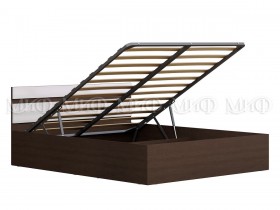 Кровать с подъемным механизмом Нэнси 1,4м (Венге/белый глянец) в Белом Яре - belyj-yar.katalogmebeli.com | фото
