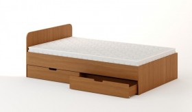 Кровать с ящиками 1200 (Бук темный) в Белом Яре - belyj-yar.katalogmebeli.com | фото