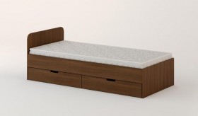 Кровать с ящиками 900 (Орех темный) в Белом Яре - belyj-yar.katalogmebeli.com | фото