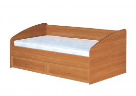 Кровать с ящиками с задней спинкой 900-1 без матраса Вишня Оксфорд в Белом Яре - belyj-yar.katalogmebeli.com | фото