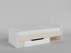 Кровать Санни 1650х750 (Белый/корпус Клен) в Белом Яре - belyj-yar.katalogmebeli.com | фото 1