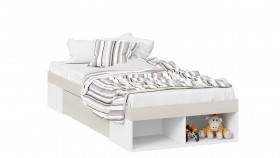 Кровать «Сканди» с ящиком Дуб Гарден/Белый в Белом Яре - belyj-yar.katalogmebeli.com | фото