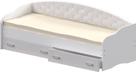 Кровать Софа-7 с мягкой спинкой (800х1900) Белый в Белом Яре - belyj-yar.katalogmebeli.com | фото