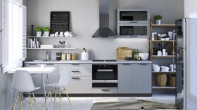 Модульная кухня Глетчер 3 м (Гейнсборо силк/белый) в Белом Яре - belyj-yar.katalogmebeli.com | фото 5