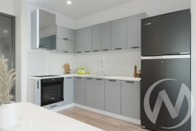 Кухня Валерия-М 1,6м (Альбион софт/белый) в Белом Яре - belyj-yar.katalogmebeli.com | фото