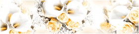 Кухонный фартук AG 90 Цветочный рай Розы Цветы в Белом Яре - belyj-yar.katalogmebeli.com | фото 1