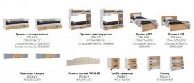 Лючия кровать 0,9 белый/ателье светлое в Белом Яре - belyj-yar.katalogmebeli.com | фото 2