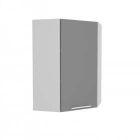 Лофт ВПУ 600 шкаф верхний угловой высокий (Штукатурка серая/корпус Серый) в Белом Яре - belyj-yar.katalogmebeli.com | фото