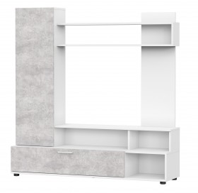 Мебель для гостиной "МГС 9" Белый / Цемент светлый в Белом Яре - belyj-yar.katalogmebeli.com | фото 1