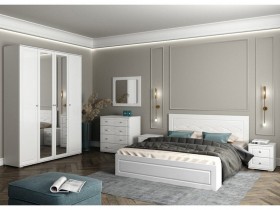Модульная спальня Барселона (Белый/Белый глянец) в Белом Яре - belyj-yar.katalogmebeli.com | фото 1