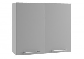 Монца П 800 шкаф верхний (Белый софт/корпус Серый) в Белом Яре - belyj-yar.katalogmebeli.com | фото