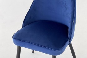 Набор стульев Милан 2 шт (синий велюр/белый) в Белом Яре - belyj-yar.katalogmebeli.com | фото 5