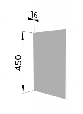 Панель торцевая (для шкафа горизонтального высокого) ВПГ Ройс (Белый софт) в Белом Яре - belyj-yar.katalogmebeli.com | фото