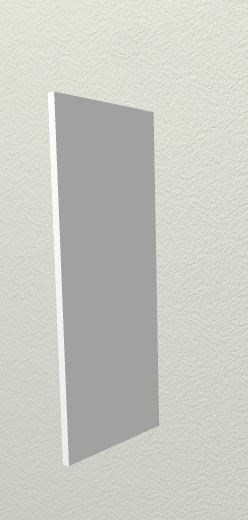 Панель торцевая П Капля (для шкафа верхнего) Белый в Белом Яре - belyj-yar.katalogmebeli.com | фото