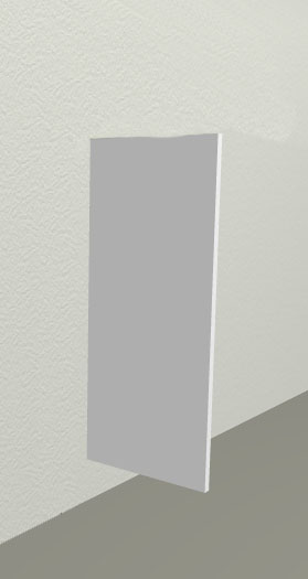Панель торцевая СТ 400 Капля (для шкафа торцевого нижнего) Белый в Белом Яре - belyj-yar.katalogmebeli.com | фото