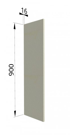 Панель торцевая ВП Квадро (для шкафа верхнего высокого) Ваниль кожа в Белом Яре - belyj-yar.katalogmebeli.com | фото