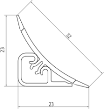Плинтус LB-23, L=3000мм, черный матовый в Белом Яре - belyj-yar.katalogmebeli.com | фото 2