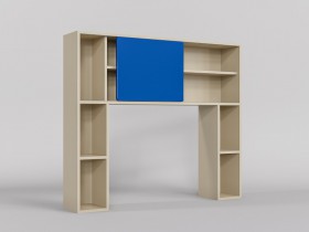 Полка на стол Скай люкс (Синий/корпус Клен) в Белом Яре - belyj-yar.katalogmebeli.com | фото