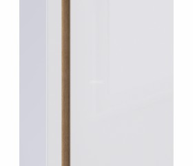 Веста СБ-2259 Шкаф 2х дверный с зеркалом Дуб Бунратти/Белый глянец в Белом Яре - belyj-yar.katalogmebeli.com | фото 3