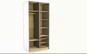Шкаф 2-х створчатый с ящиками Бэлла (Выбеленное дерево/Белый) в Белом Яре - belyj-yar.katalogmebeli.com | фото 3