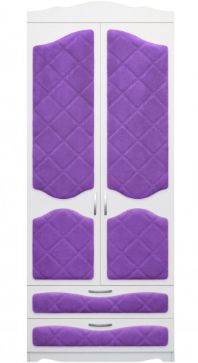 Шкаф 2-х створчатый с ящиками серии Иллюзия 32 Фиолетовый в Белом Яре - belyj-yar.katalogmebeli.com | фото