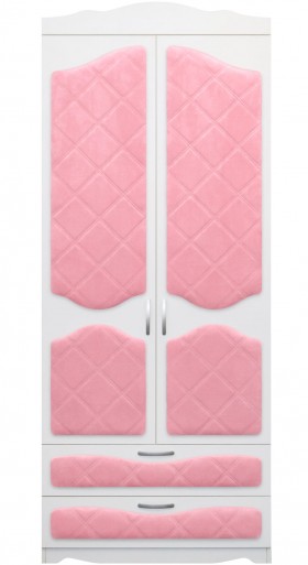 Шкаф 2-х створчатый с ящиками серии Иллюзия 36 Светло-розовый в Белом Яре - belyj-yar.katalogmebeli.com | фото 1