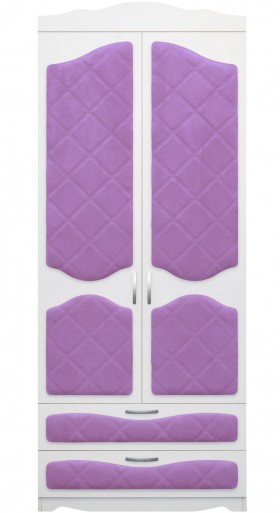 Шкаф 2-х створчатый с ящиками серии Иллюзия 67 Светло-фиолетовый в Белом Яре - belyj-yar.katalogmebeli.com | фото