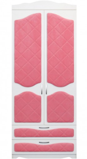 Шкаф 2-х створчатый с ящиками серии Иллюзия 89 Розовый в Белом Яре - belyj-yar.katalogmebeli.com | фото