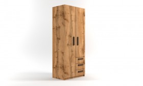 Шкаф 2-х створчатый с ящиками Шервуд (Дуб Вотан) в Белом Яре - belyj-yar.katalogmebeli.com | фото