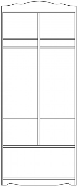Шкаф 2-х створчатый серии Иллюзия 99 Серый в Белом Яре - belyj-yar.katalogmebeli.com | фото 5